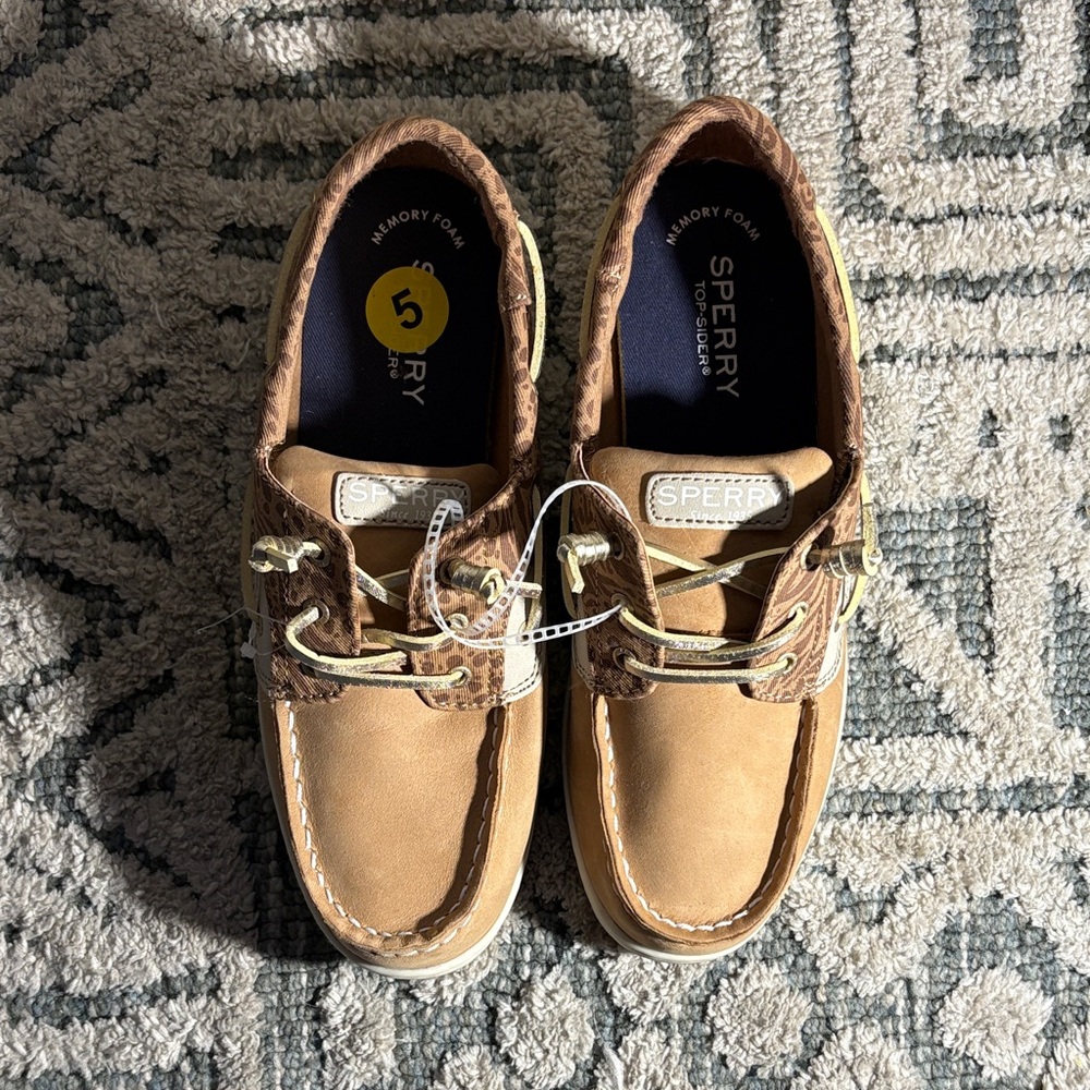 Brown and Tan Sperry Boat Shoes